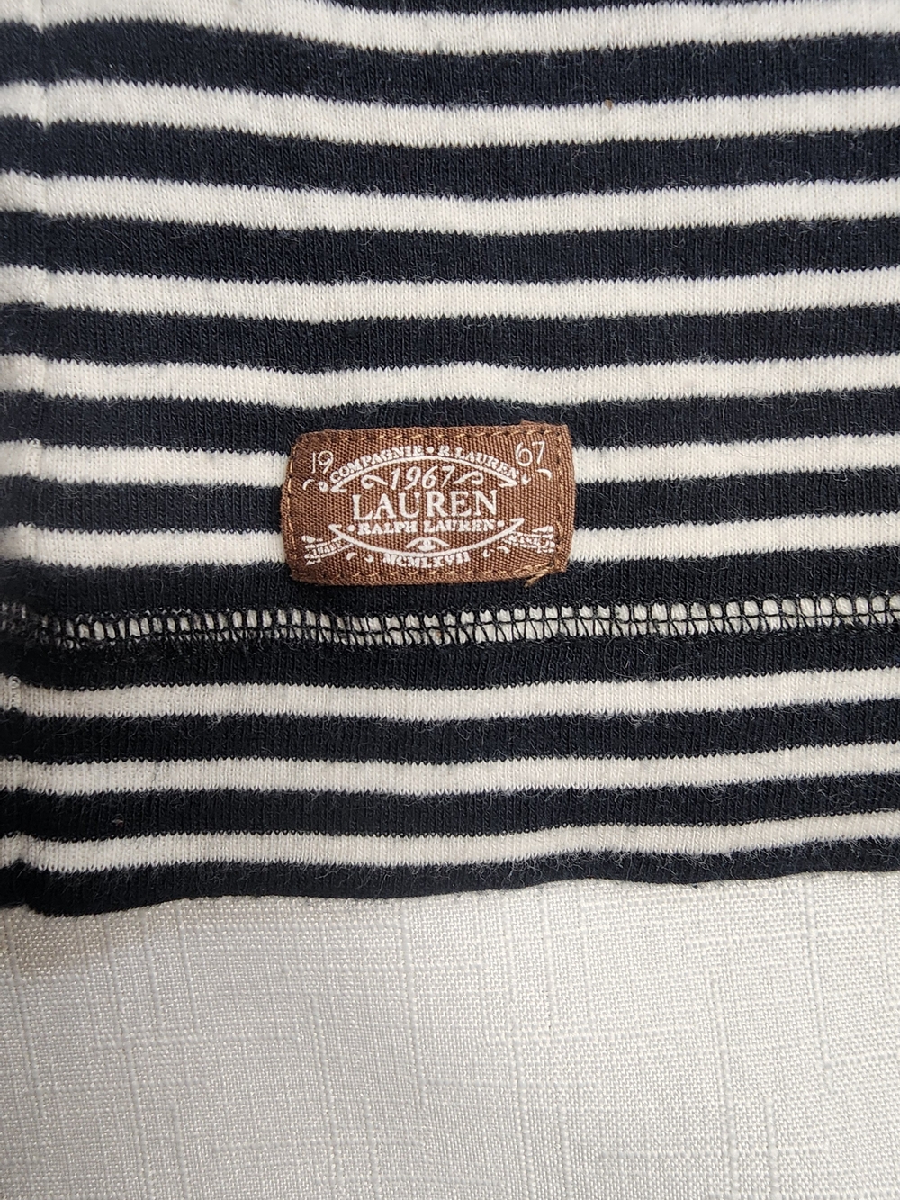 Lauren Ralph Lauren Black & White Striped Long-Sleeve Crew - Picture 3 of 6